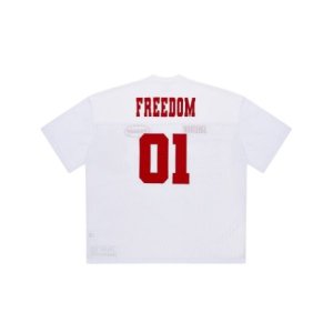 FREEDOM 반팔 티셔츠 프리덤 메쉬 럭비 져지 FD23MMTS2090WH