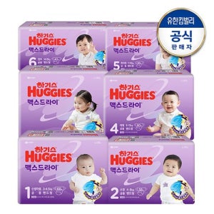 [하기스][1박스]하기스 2024 맥스드라이 밴드형 기저귀 1~6단계 택일