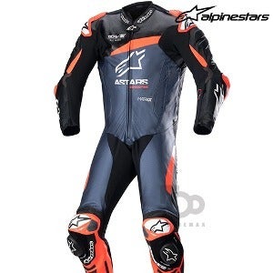 알파인스타슈트GP PLUS V4 RACING SUIT (1PC) - black/red fluo/dark blue -