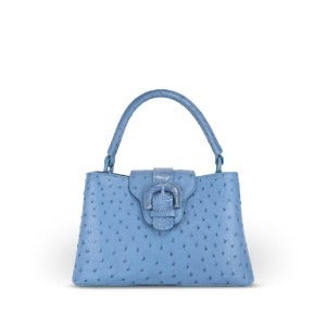 호미가 타조가죽 레트로백 미디엄 (Astral blue)