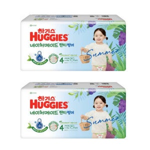 하기스 하기스 네이처메이드 썸머 팬티 4단계 대형 기저귀 공용 48 x 2팩