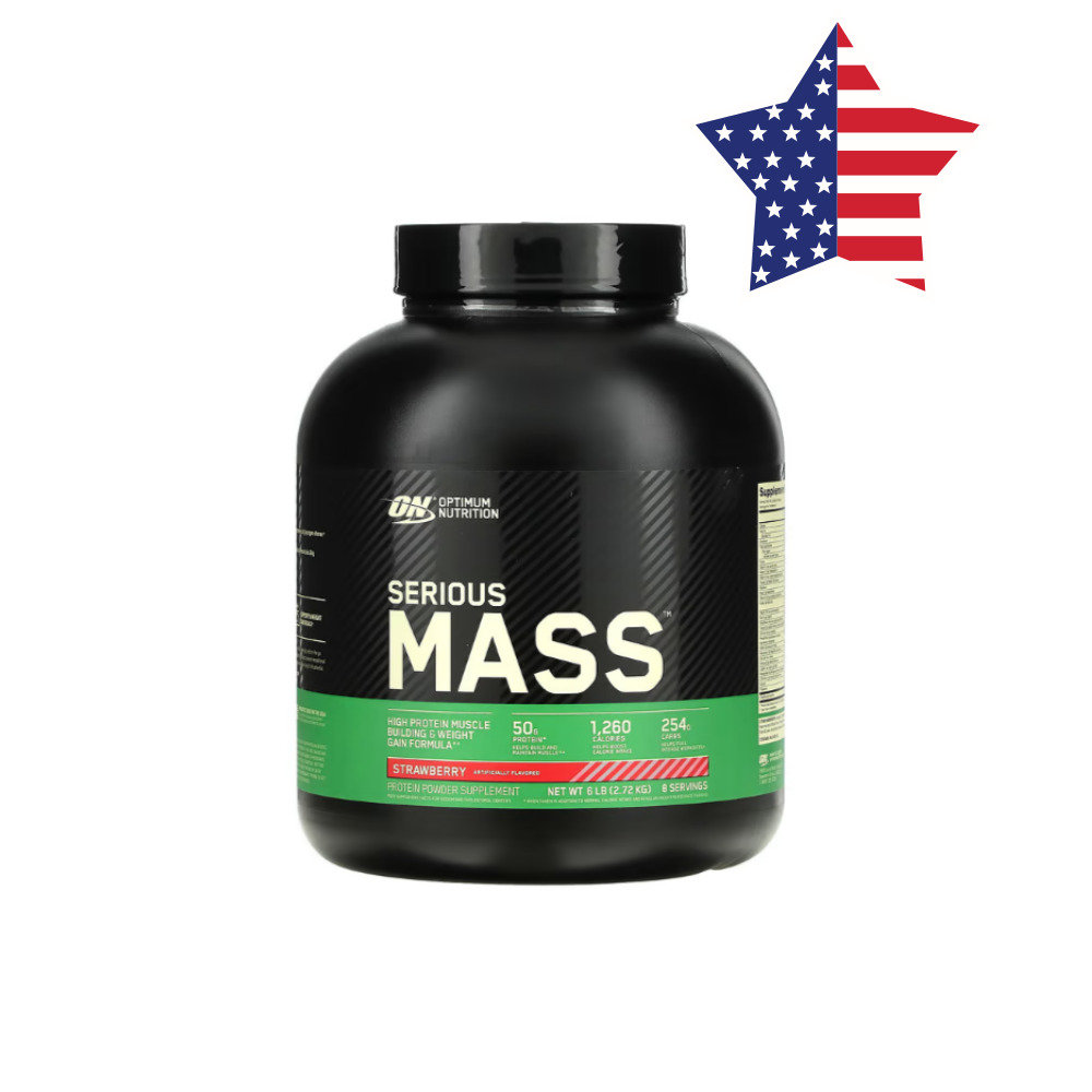 <b>옵티멈뉴트리션</b> 고단백질 MASS <b>체중</b> 증가 파우더 딸기맛 2.72kg 미국직배송