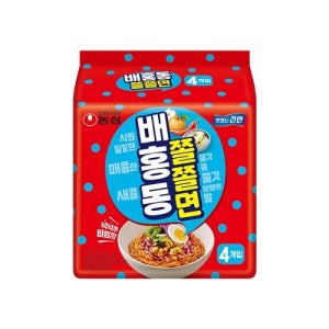 농심(주) 배홍동 쫄쫄면 4입 x 8개/총32봉 1박스