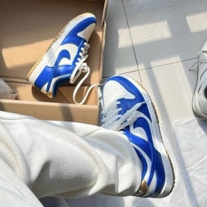 나이키 덩크 로우 여성용 우먼스 로얄블루 화이트 스니커즈 FB7173-141