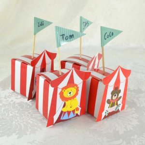 사자 코끼리 오타리나 곰 크리에이티브 서커스 텐트 테마 캔디 박스  생일 웨딩 파티  선물 파티  어린이날 선물 상자