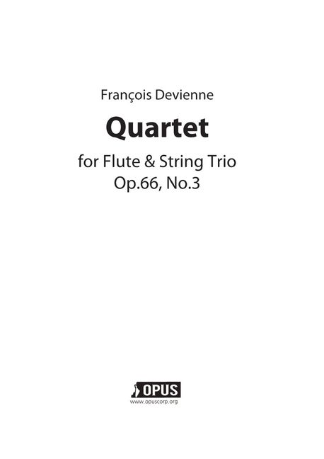 드뷔엔느 : 플룻과 현악삼중주를 위한 사중주 Op.66, No.3