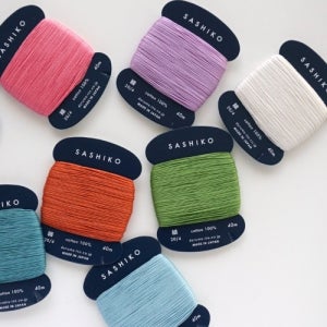 다루마 - 사시코 자수실 (20/4 가는타입) / 단색 29색 / 40m