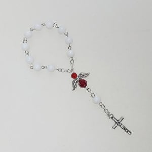 가톨릭천주교성물 첫영성체 수호천사 1단묵주 빨강E