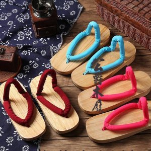 나막신 나무 슬리퍼 일본 신발 쪼리 코스프레 여름 원목 샌들 게다
