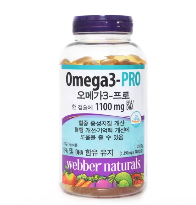 <b>웨버</b>네츄럴오메가프로 1,390mg x 180캡슐