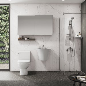 한샘 이지바스3 화이트 피에트라 소형욕실