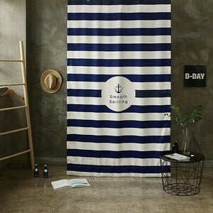 빛차단 암막커튼 쿨마린 130X230cm 디지털프린팅 긴창커튼 현관 가리개 베란다 가림막