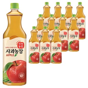 가야농장 사과농장 사과주스 1.5L 12개입 과채주스  웅진식품 사과농축액 사과쥬스 애플주스 어린이 간식 아침식사 음료수