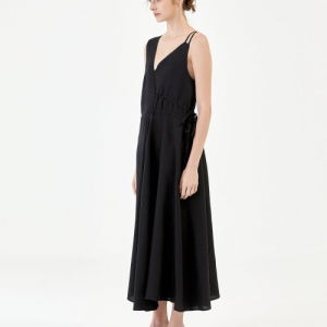 [살롱드서울] 컬러 블로킹 스트링 원피스 - 블랙 SWOPS-2112231