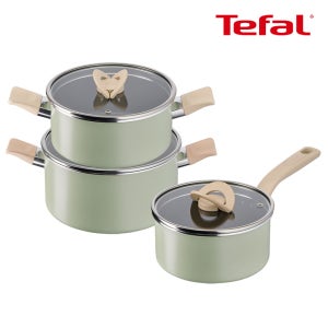 테팔 테팔 인덕션 블라썸 민트 냄비 3종(편수18+양수20+24)