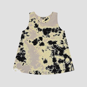 수주산 블랙 그레이지 실키 플레어 저지 탱크 탑 2411-2068C-010-1008