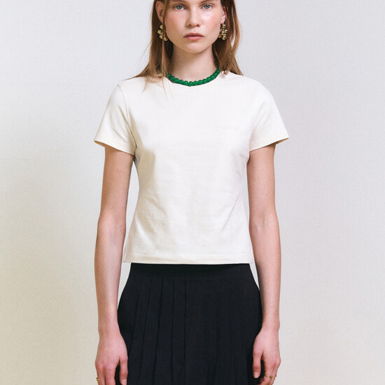 르수기아뜰리에 Script Logo T-Shirts (White)