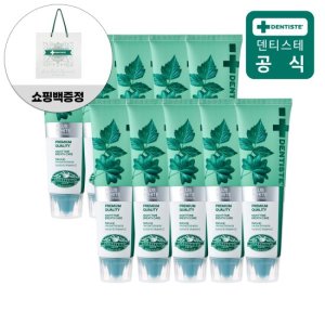 덴티스테 뉴플러스화이트 치약 튜브형 100g 10개 + 쇼핑백 증정