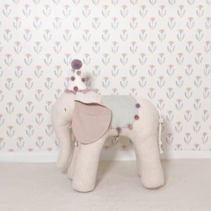 LITTLELAMSTORY 2024토이1차[리틀램스토리]코듀로이 큰 코끼리 대형 봉제 인형 50cm(이름 이니셜 자수)