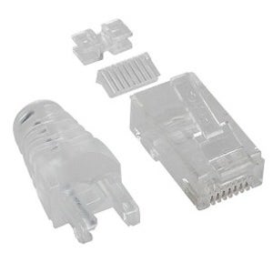 [PLUG MASTER] 플러그마스터 RJ-45 커넥터&부트, CAT.6 UTP, P8-0393 [투명/100개]