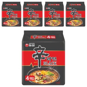 농심 신라면 블랙 134g 20개입 봉지라면  돈골의 진한 맛 푸짐한 건더기 쫄깃한 면발 신라면블랙 라면20개