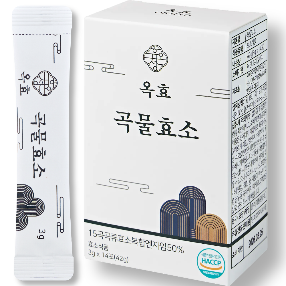 옥효 곡물효소 탄수화물 분해 효능 효과 발효 소화 파우더 유산균 카뮤트 분말 가루 임산부  1개  90g