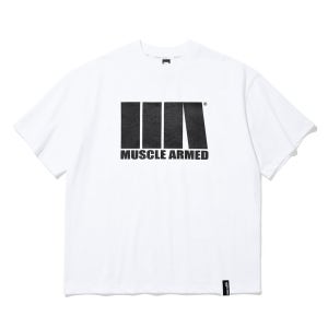 시그니처 백라인 오버핏 티셔츠 [화이트]