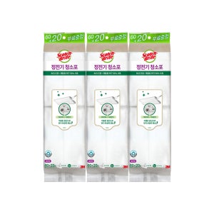 3M 정전기청소포 표준형 80매 x 3개 먼지청소 미세먼지제거