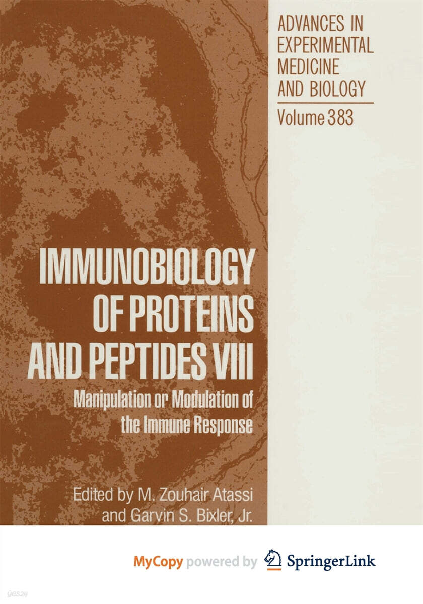 Immunobiology of Proteins and Peptides VIII (Manipulation or Modulation of the Immune Response)