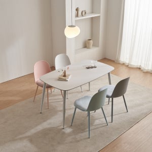 [MD PICK] 바오트 레테 4인 세라믹 식탁 PP의자 SET