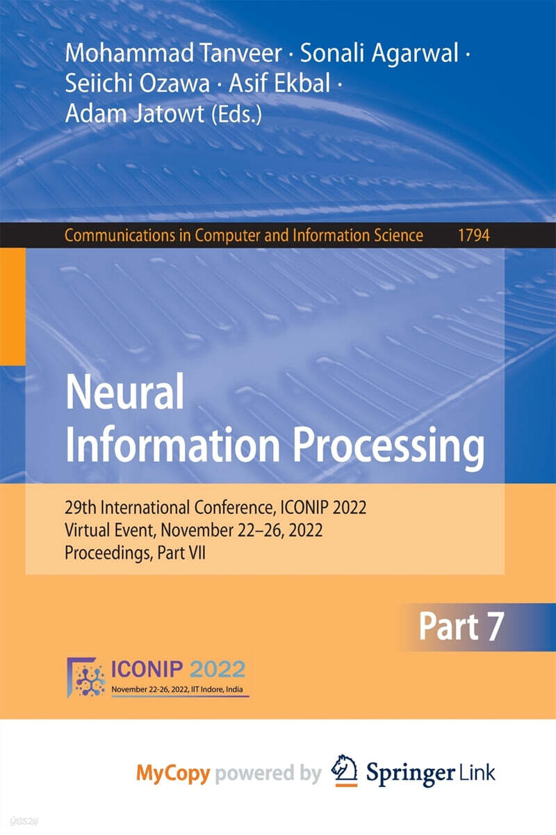 Neural Information Processing (29th International Conference, ICONIP 2022, Virtual Event, November 22-26, 2022, Proceedings, Part VII)