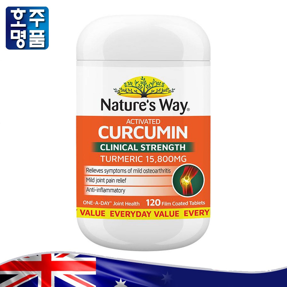 <b>Natures Way</b> 관절 <b>항염</b> 건강 Clinical Strength Curcumin 120 Tablets  1개  120정