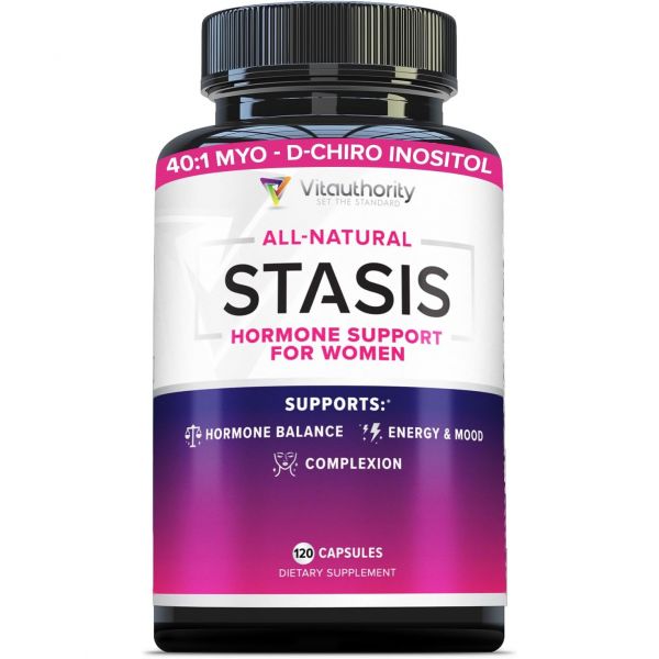 Vitauthority 여성s Hormone 밸런스 보충 40:1 미오 이노시톨 &amp; <b>D</b> Chiro Blend with <b>DIM</b> for 여성 헬스 비타민 Skin 에너지 Cycle 지