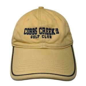 중고 휴 윌슨 디자인 남성 슬라이드백 모자 옐로우 콥스 크릭 골프 클럽 필라델피아