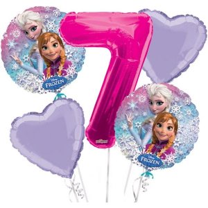 비바 냉동 풍선 꽃다발 7번째 생일 5개 파티용품