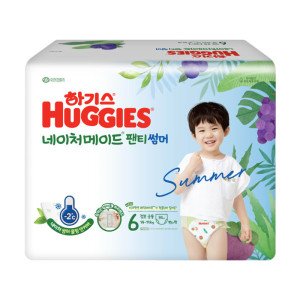 하기스 네이처메이드 썸머 6단계 팬티 기저귀 34p 6팩