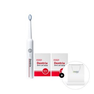동국제약 덴트릭스 [1월초 재입고 예정] 분당 18,000회! 음파 진동칫솔 + 교체모 (2p x 2개) / 전동 강력 프라그 제거