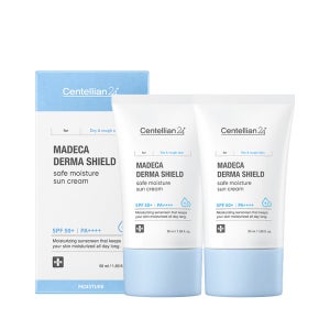 동국제약 센텔리안24 마데카 더마쉴드 세이프 수분선크림 50ml 2개 / 끈적임 백탁 눈시림 없는 순한 선크림