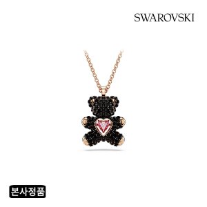 스와로브스키 Teddy Heart 블랙목걸이