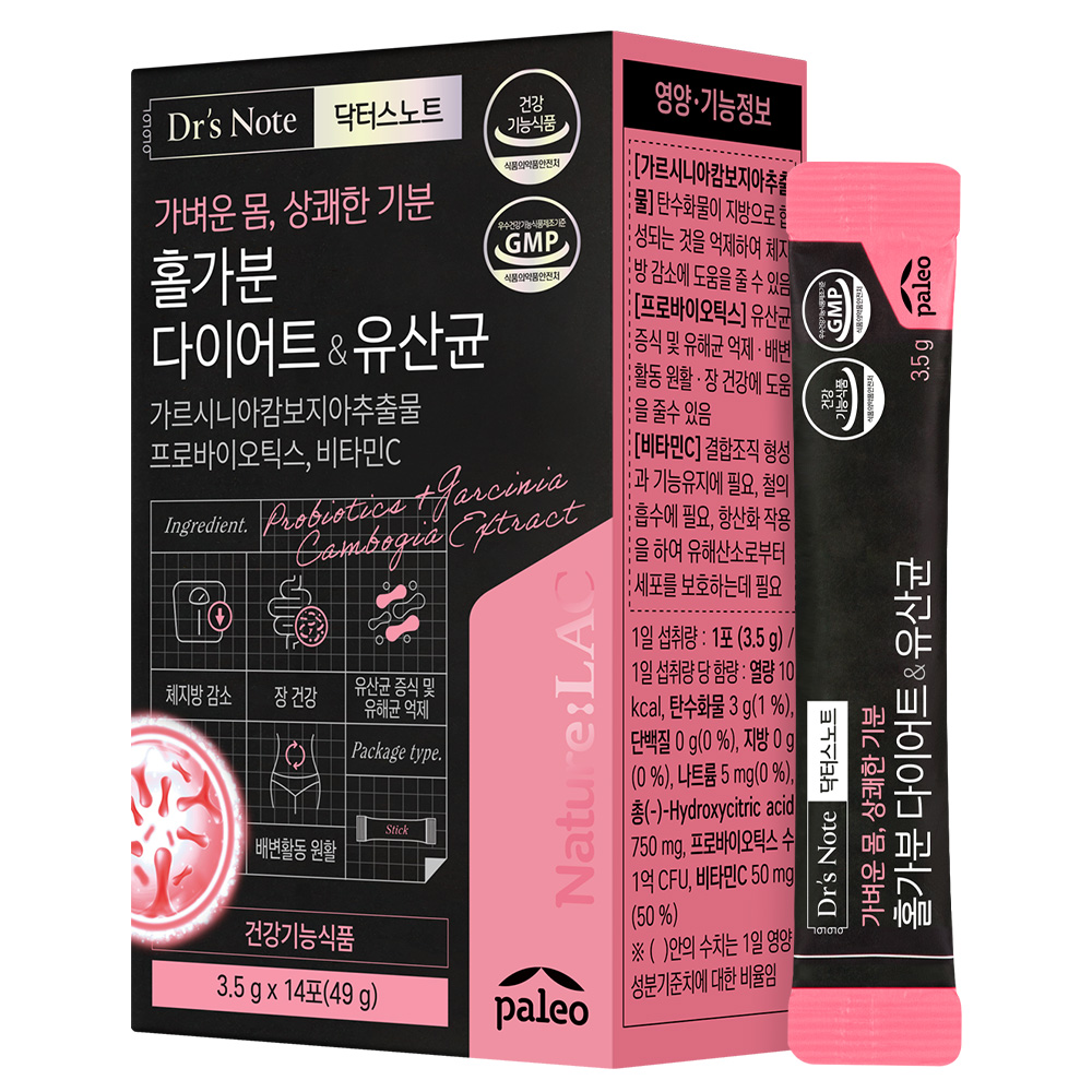 팔레오 닥터스노트 홀가분 <b>다이어트</b> 유산균 3.5g x 14포