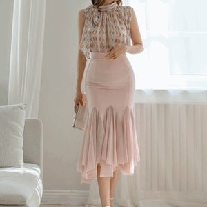 앙코르 머메이드 미디 스커트