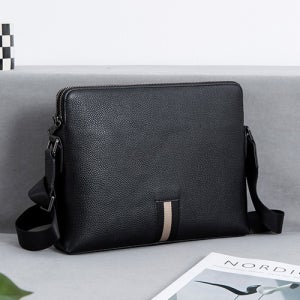 [백스테이] B278CR 남자 천연소가죽 라인 크로스백 데일리백