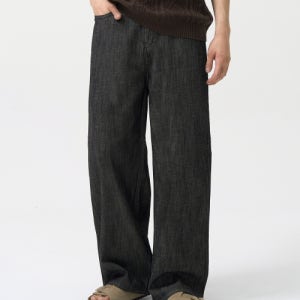 [토피] SL04 릴렉스드 섬머 데님 팬츠 (BLACK) T2S-RLDPT13BK