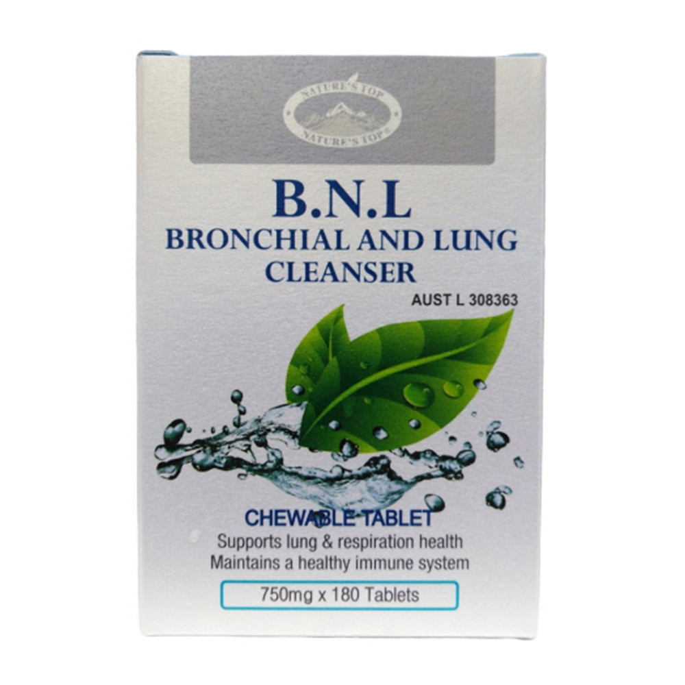 Natures Top B.N.L(Bronchial and Lung Cleanser) 네이쳐스탑 BNL 클렌져(기관지 폐건강) 750mg 180정  1개