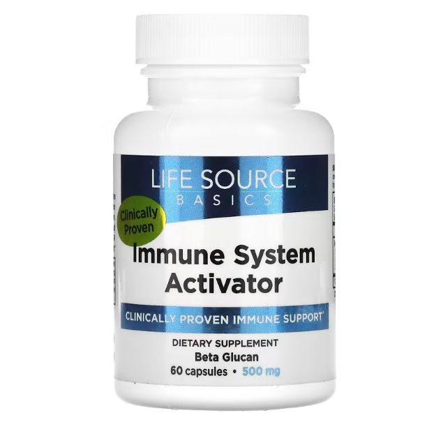 <b>Life Source Basics (WGP Beta Glucan)</b> 베타글루칸 이뮨 시스템 액티베이터 500mg 캡슐 60정  1개
