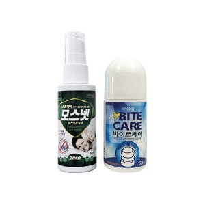 동국제약 모스넷 스프레이 60ml + 바이트 케어 50ml (야외활동 불청객)