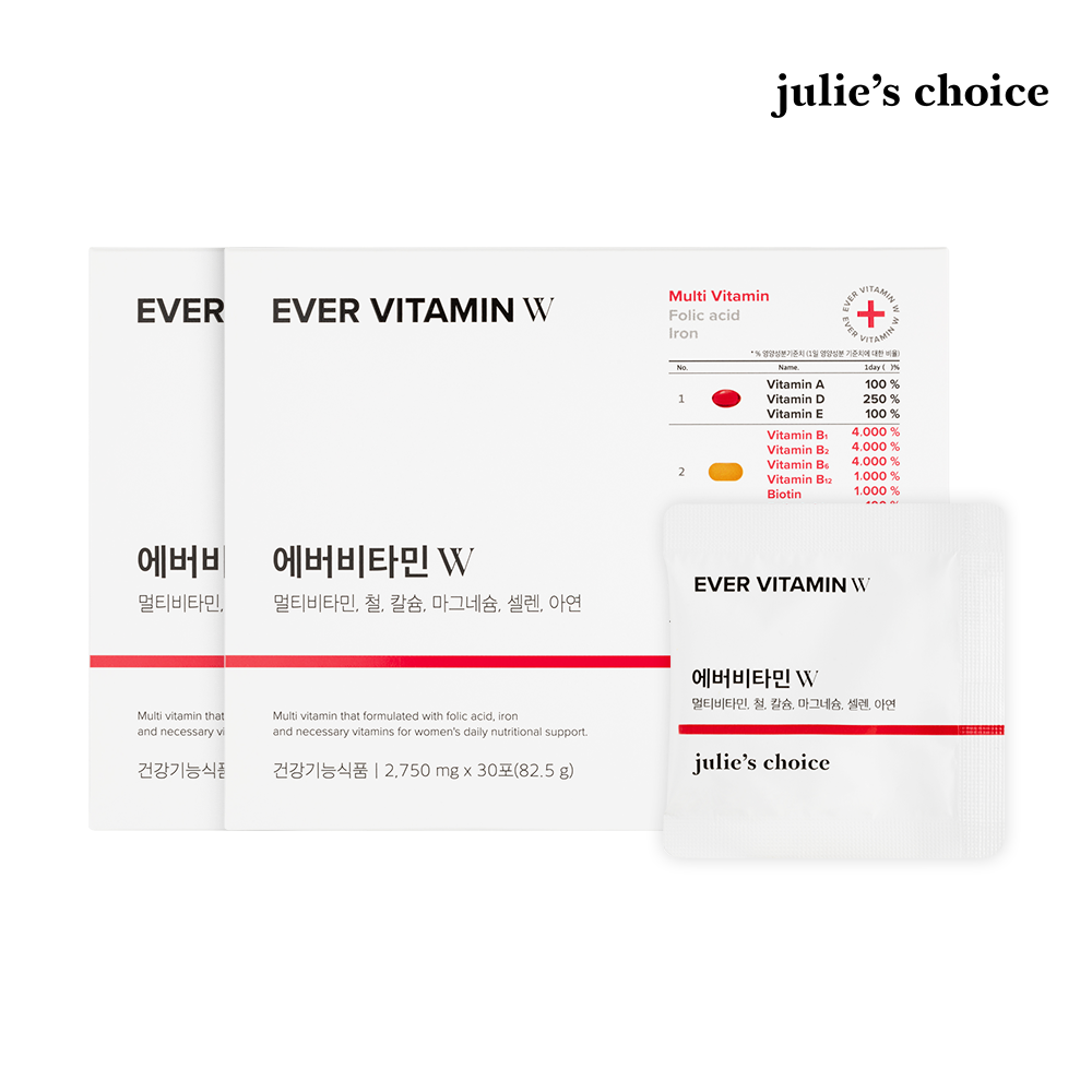 <b>줄리스초이스</b> 에버비타민W 2박스  30회분