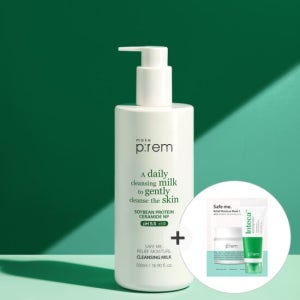 [약산성/자극제로/민감성/비건]메이크프렘 대용량 클렌징 밀크 500ml (+안심팩 1매+인테카크림 10ml)