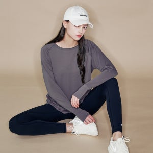 무브 라이트 벨벳티셔츠 티셔츠 애쉬차콜