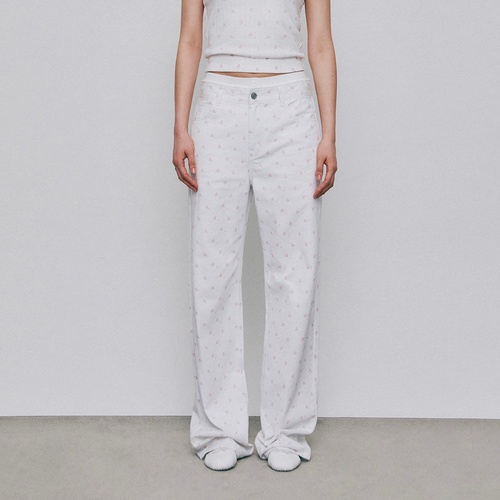 [그로브] GRVB_Floral Twill Dune Pants (WHITE)